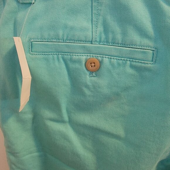 Izod Blue Radiance Flat Front Belted 9.5" Men's Golf/Chino Shorts - Picture 6 of 11